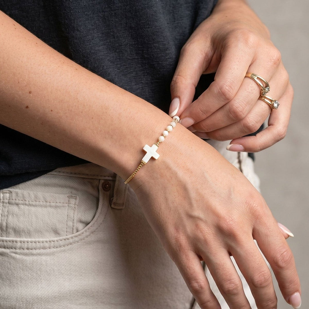 Pulsera Budoni Cruz Blanca - Castellamare