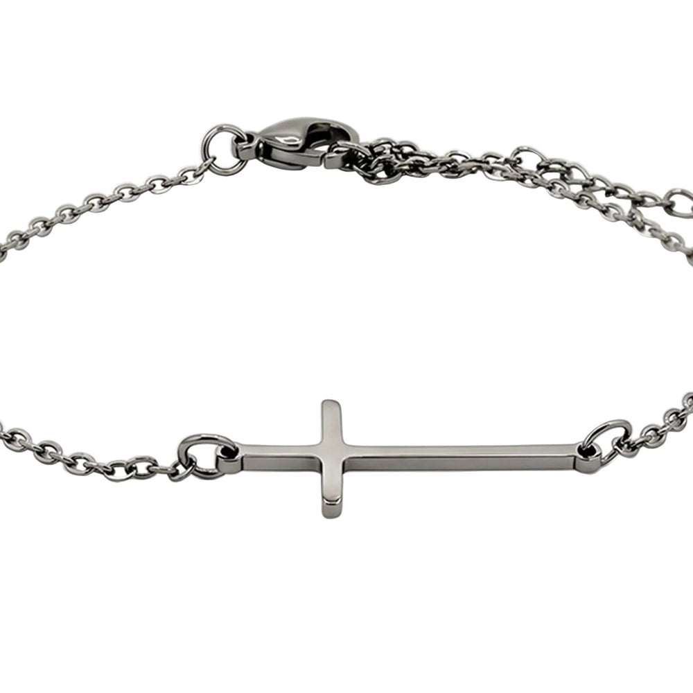 Pulsera Catena Cruz Plateada - Castellamare