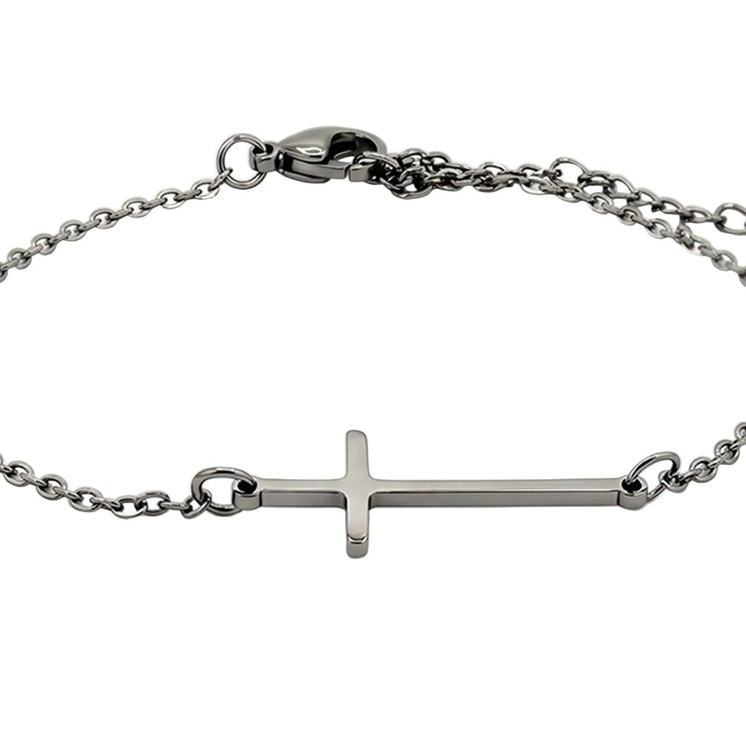 Pulsera Catena Cruz Plateada - Castellamare
