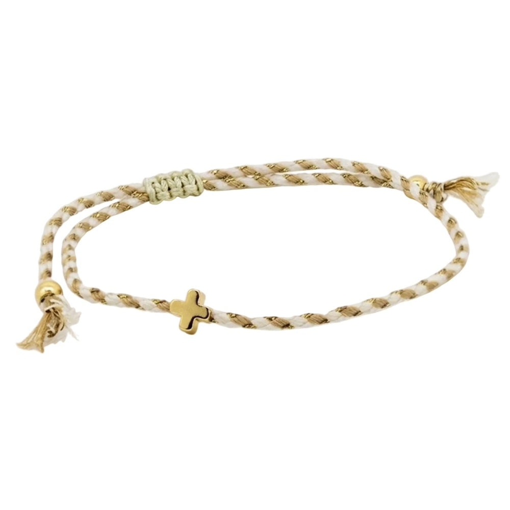 Pulsera Cruz Algodón Tibetano - Castellamare