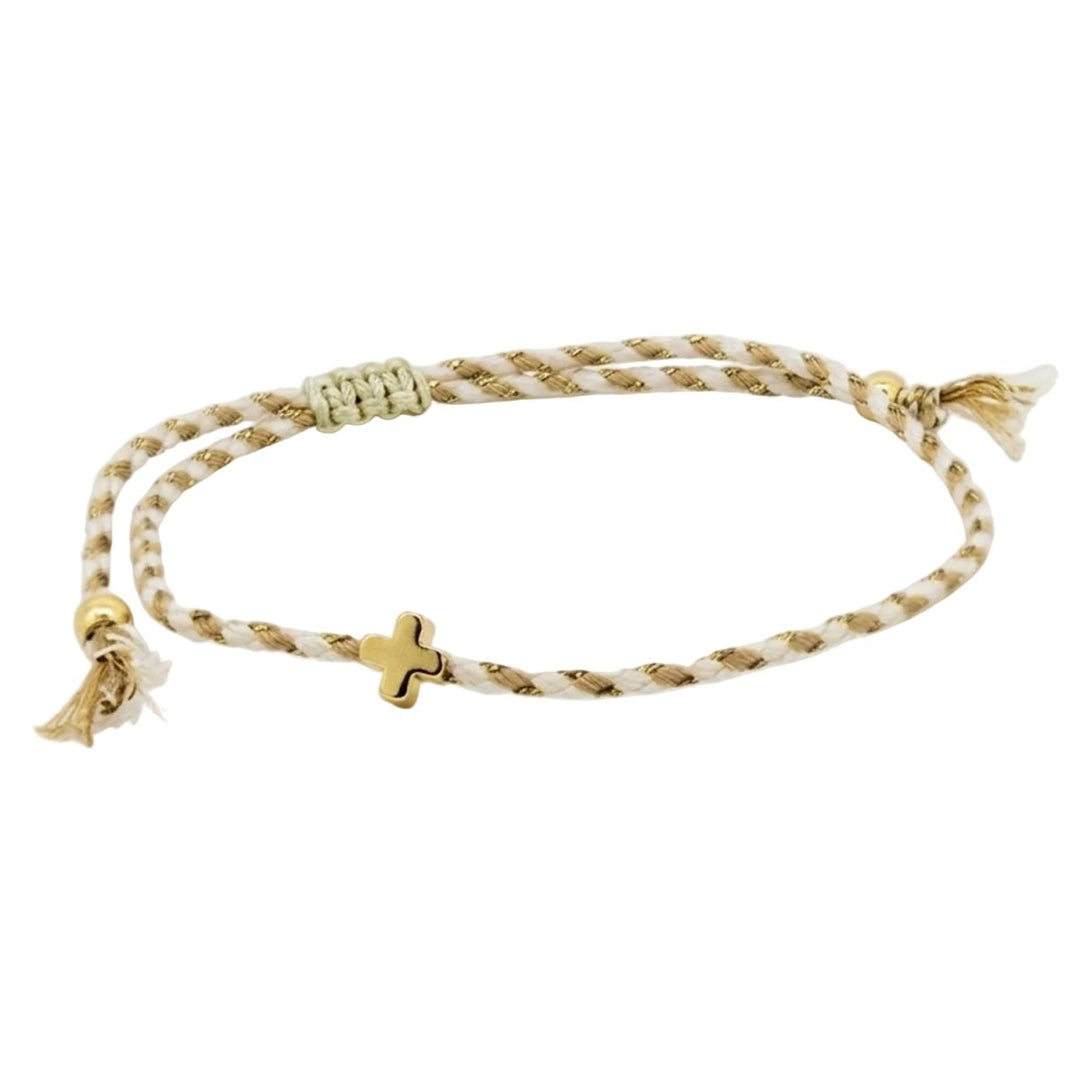 Pulsera Cruz Algodón Tibetano - Castellamare