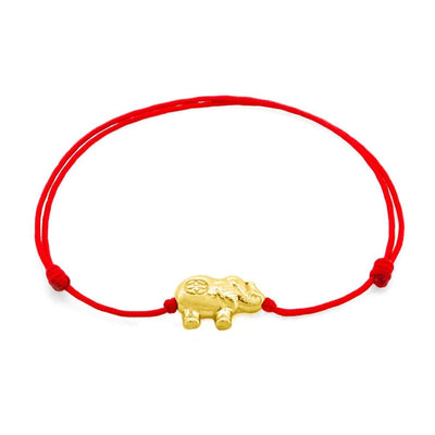 Pulsera - Amalfi Elefante Roja Oro 14K