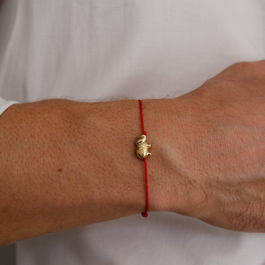 Pulsera - Amalfi Elefante Roja Oro 14K