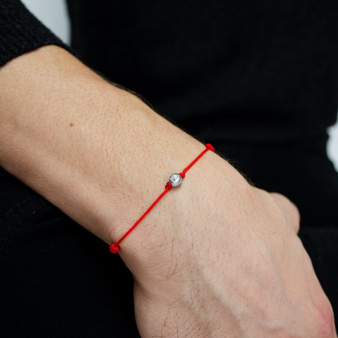 Pulsera - Amalfi Giro Roja Ajustable Plata .925