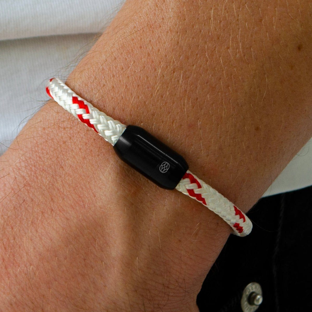 Pulsera - Bonassola 5 Mm White/Red