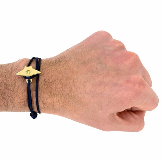 Pulsera - Mantarraya Navy Oro 14K