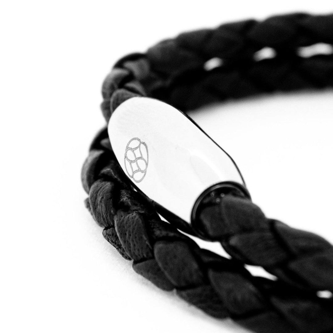 Pulsera - Numana Doble Nappa Black Acero Inoxidable