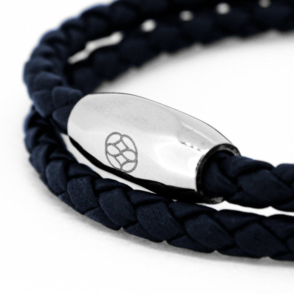 Pulsera - Numana Doble Nappa Blue Acero Inoxidable