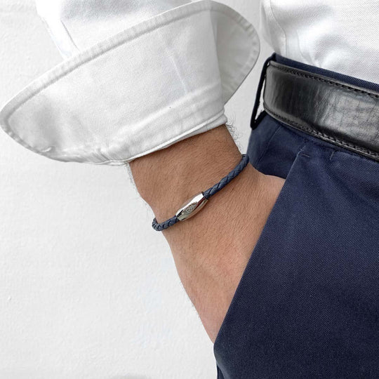 Pulsera - Numana Nappa Navy Stainless Steel