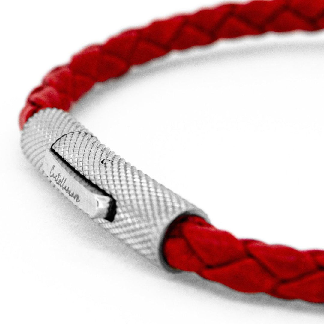 Pulsera - Numana Nappa Red Acero Inoxidable